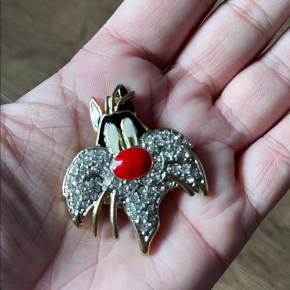 VINTAGE Rhinestone BROOCHES-Tweety Bird & Sylvester - Picture 4 of 11